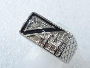 エナメル　クリスタル　指輪(16号)